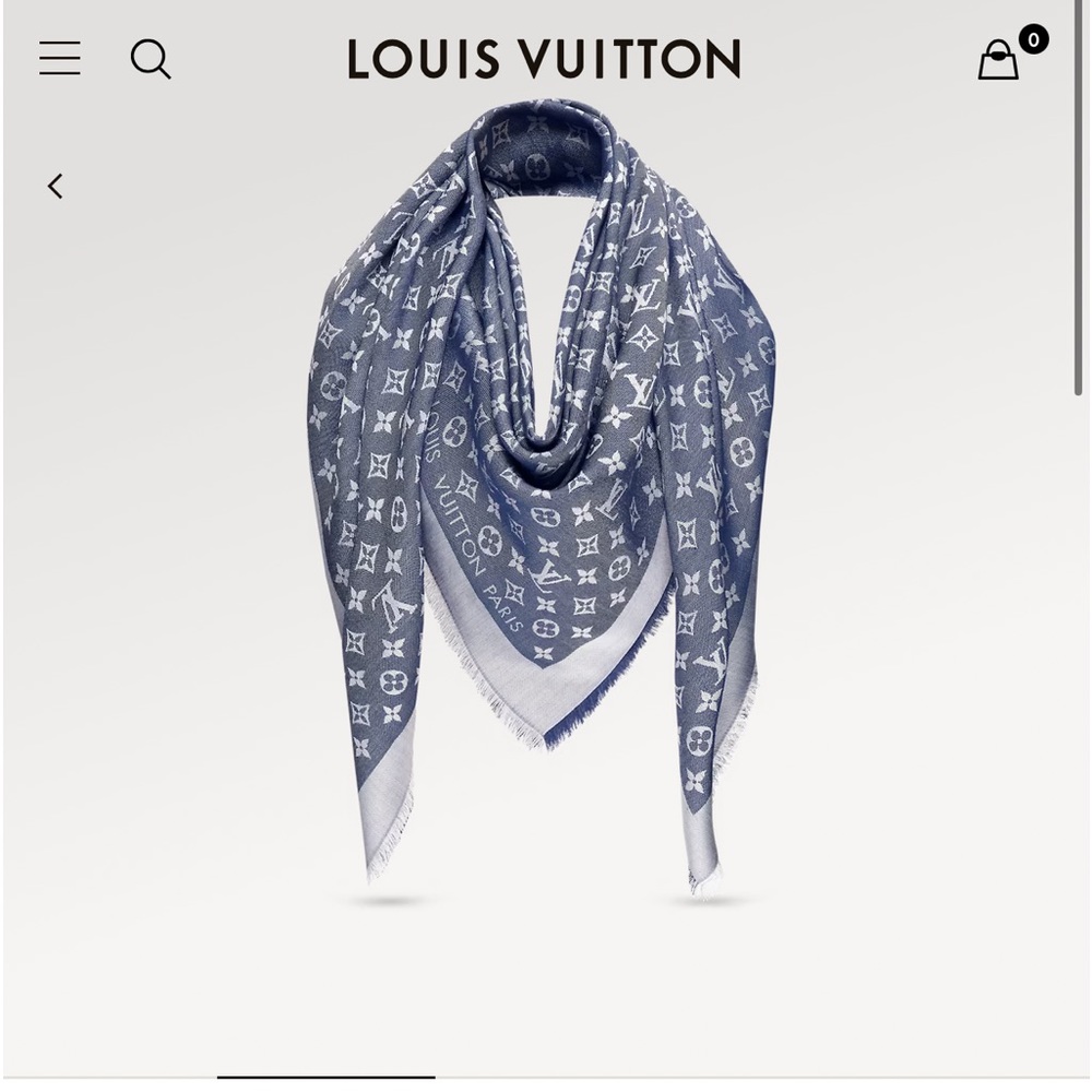 Authentic Louis Vuitton Denim Scarf